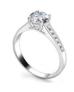 0.85 SI1/E Shoulder Set Diamond Engagement Ring
