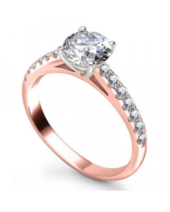 1.30ct SI2/G Shoulder Set Diamond Engagement Ring