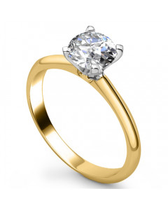 0.60ct I1/G Knife Edge Round Diamond Engagement Ring