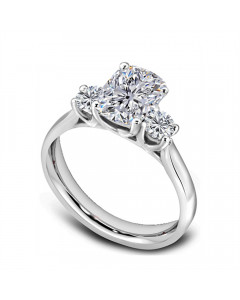 0.85ct VS1/F Round Trilogy Ring in Platinum