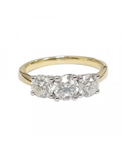 1.50ct SI2/E Round 3 Stone Diamond Ring