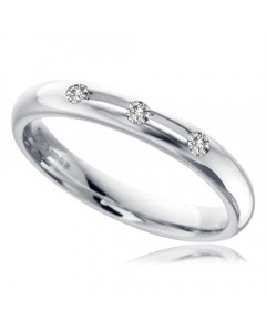 0.10ct VS/EF 3mm Round Diamond Wedding Ring