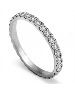 0.90ct VS/EF Full Set 2mm Round Diamond Vintage Wedding Ring