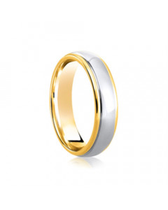 5mm Two Tone Wedding Ring
