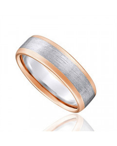 6mm Two Tone Wedding Ring