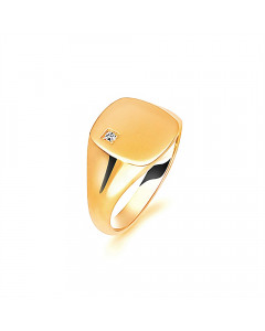 9ct Yellow Gold Gents Cushion Signet Ring