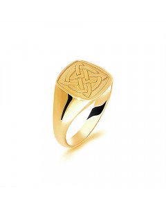 9ct Yellow Gold Gents Cushion Signet Ring