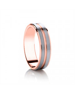 Two Tone Wedding Ring, Size T