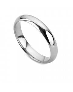 4mm D Shaped Wedding Ring, Size G
