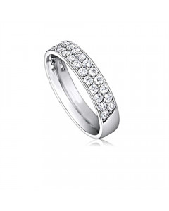 0.75CT VS/FG Round Diamond Half Wedding Ring