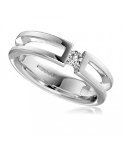 0.10CT VS/DE Round Diamond Wedding Ring