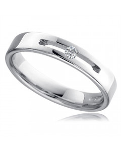 2mm Flat Court Wedding Ring, Platinum, Size N