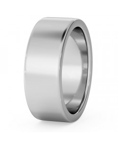 FCWNA717 Flat Wedding Ring - 7mm width, Medium depth