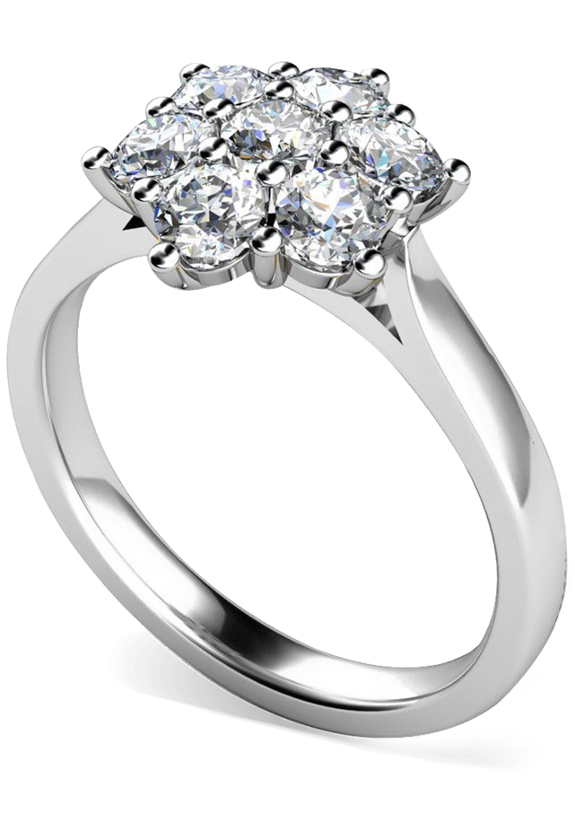 Diamond Cluster Ring Edwardian Style: London Victorian Ring Co Jewellery  Hatton Garden UK – The London Victorian Ring Co