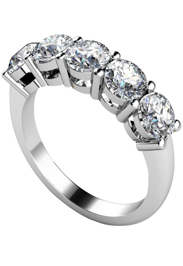 Shop Emerald Cut 5 Stone Ring